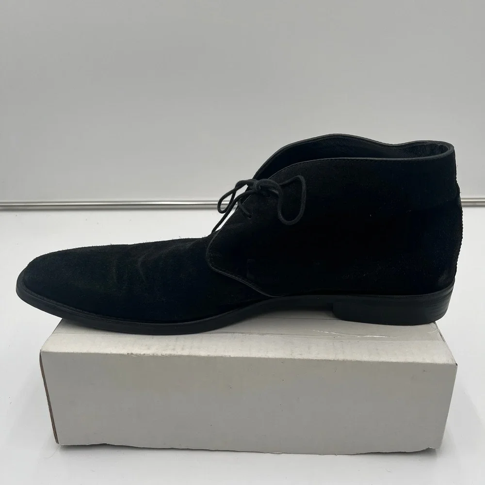 Donald J Pliner Bishop 23 Black Suede Lace-Up Chukka Boots Men's Size 14M‎